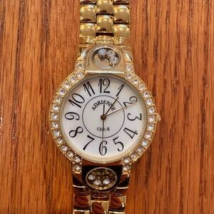 ADRIENNE Club A Ladies Quartz Watch Limited Edition 33mm 7" Gold Tone